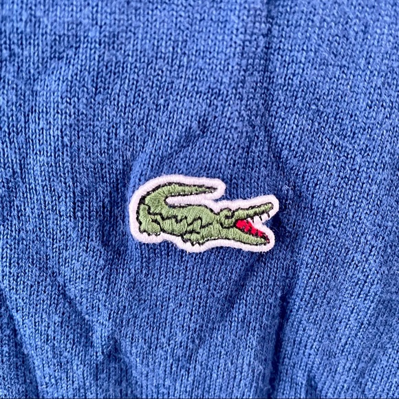 Lacoste LIVE! French Blue V-Neck Sweater - Picture 3 of 5